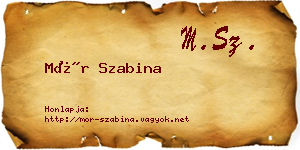 Mór Szabina névjegykártya