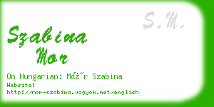 szabina mor business card